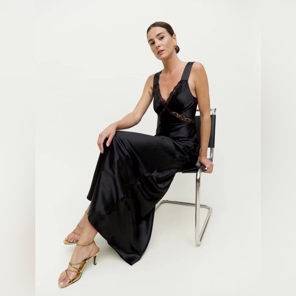 Reformation Chania Silk Dress